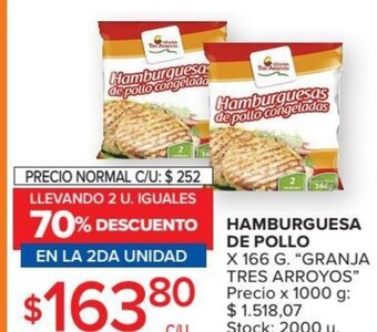 Carrefour Market Hamburguesa de Pollo oferta