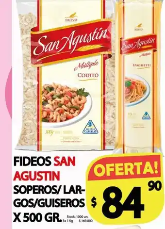 Supermercados Mariano Max Fideos San Agustin Soperos/Largos/Guiseros x 500gr oferta