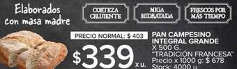 Carrefour Pan campesino integral grande oferta