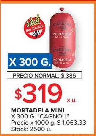 Carrefour Mortadela mini cagnoli oferta