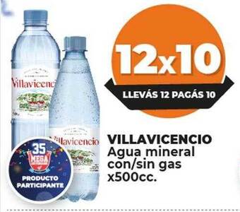 Supermayorista Vital Villavicencio agua mineral con sin gas oferta