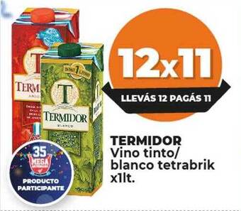 Supermayorista Vital Termidor vino tinto blanco tetrabrik oferta