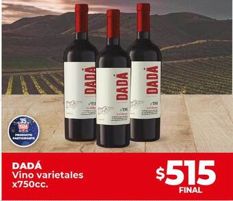 Supermayorista Vital Dadá vino varietales oferta