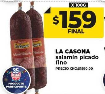 Supermayorista Vital La casona salamín picado fino oferta