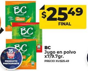 Supermayorista Vital Bc jugo en polvo oferta
