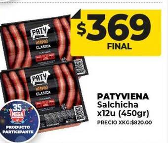 Supermayorista Vital Patyviena salchicha oferta