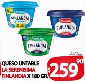 Supermercados Becerra Queso untable la serenisima finlandia oferta