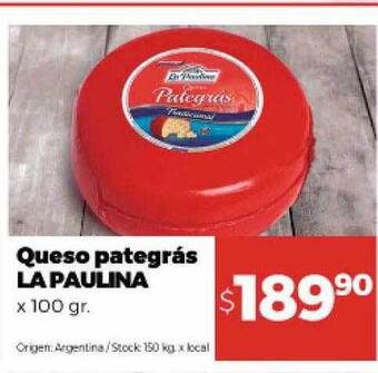 Disco Queso pategrás la paulina oferta