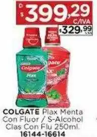 Hipermay Colgate plax menta con fluor s-alcohol clas con flu oferta
