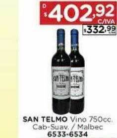 Hipermay San telmo vino cab suav malbec oferta