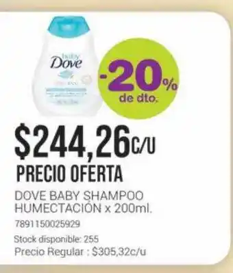 La Santé Dove baby shampoo humectacion oferta