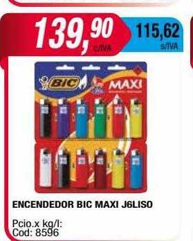 Maxiconsumo Encendedor bic maxi j6liso oferta