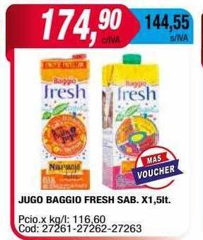 Maxiconsumo Jugo baggio fresh sab. oferta
