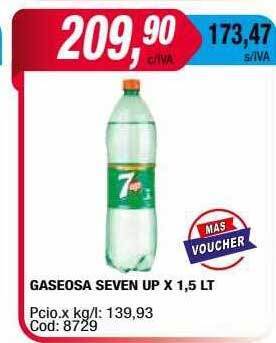 Maxiconsumo Gaseosa seven up oferta