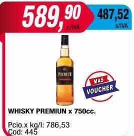 Maxiconsumo Whisky premiun x 750cc oferta