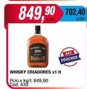 Maxiconsumo Whisky criadores oferta