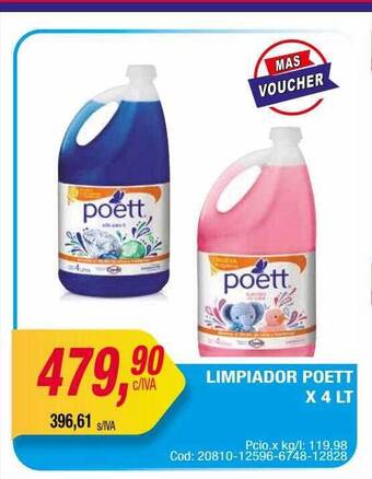 Maxiconsumo Limpiador poett x 4 lt oferta