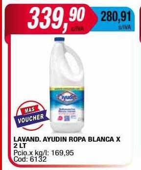 Maxiconsumo Lavand. ayudin ropa blanca oferta
