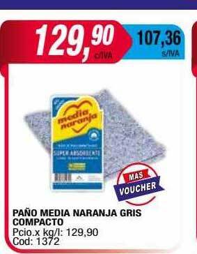 Maxiconsumo Paño media naranja gris compacto oferta
