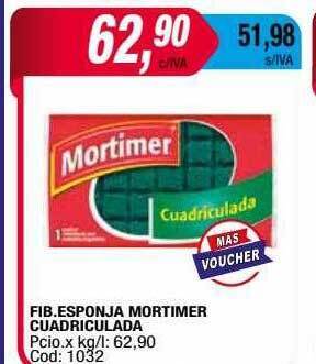 Maxiconsumo Fib.esponja mortimer cuadriculada oferta