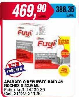 Maxiconsumo Aparato o repuesto raid 45 noches oferta
