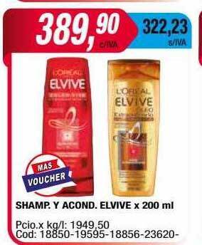 Maxiconsumo Shamp. y acond. elvive oferta