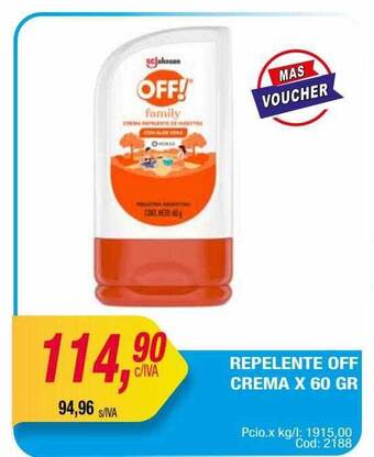 Maxiconsumo Repelente off crema x 60 gr oferta