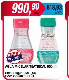 Maxiconsumo Agua micelar teatrical oferta