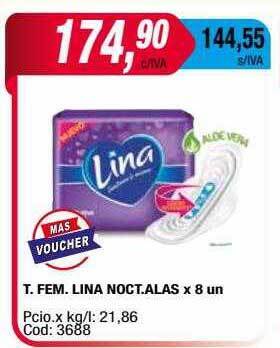 Maxiconsumo T. fem. lina noct.alas oferta