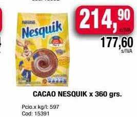 Maxiconsumo Cacao nesquik x 360 grs oferta