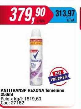 Maxiconsumo Antitransp rexona femenino oferta