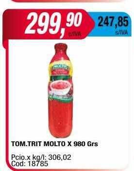 Maxiconsumo Tom.trit molto x 980 grs oferta