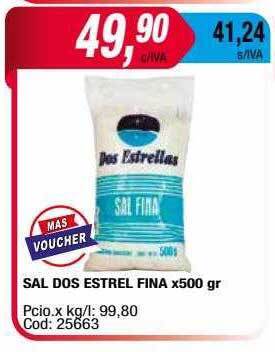 Maxiconsumo Sal dos estrel fina x500 gr oferta