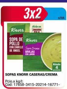 Maxiconsumo Sopas knorr caseras-crema oferta