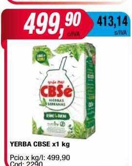 Maxiconsumo Yerba cbse oferta