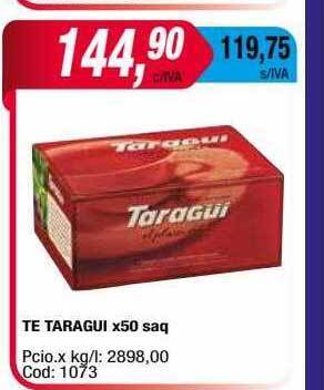 Maxiconsumo Te taragui x50 saq oferta