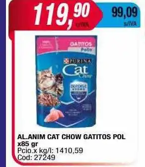 Maxiconsumo Al.anim cat chow gatitos pol x85 gr oferta