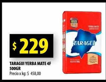 Punto Mayorista Taragui yerba mate 4f oferta
