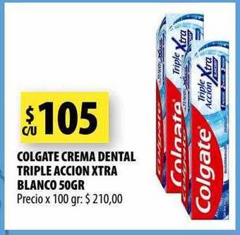 Punto Mayorista Colgate crema dental triple accion xtra blanco oferta