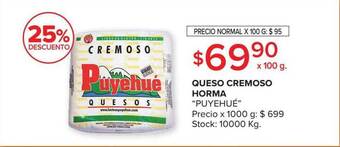 Carrefour Market 25% descuneto queso cremoso horma puyehué oferta