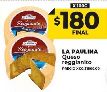 Supermayorista Vital La paulina queso reggianito oferta