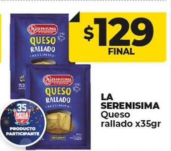 Supermayorista Vital La serenisima queso rallado oferta