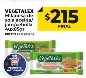 Supermayorista Vital Vegetalex milanesa de soja acelga jam cebolla oferta