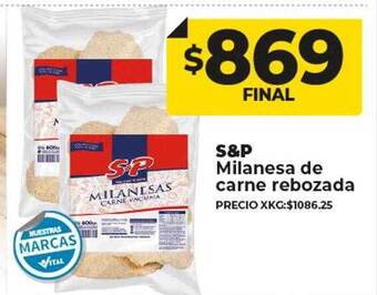 Supermayorista Vital S&p milanesa de carne rebozada oferta