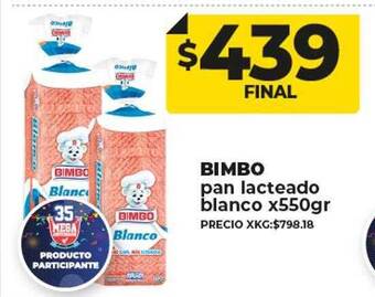 Supermayorista Vital Bimbo pan lacteado blanco oferta