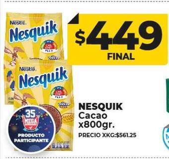 Supermayorista Vital Nesquik cacao oferta