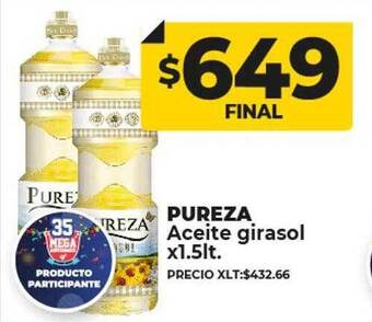 Supermayorista Vital Pureza aceite girasol oferta