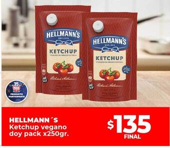 Supermayorista Vital Hellmann's ketchup vegano doy pack oferta