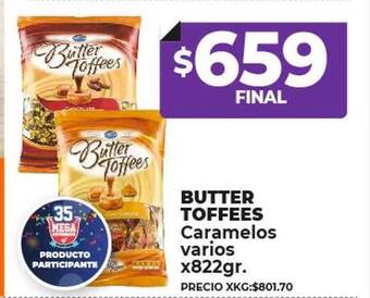 Supermayorista Vital Butter toffees caramelos varios oferta