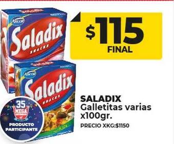 Supermayorista Vital Saladix galletitas varias oferta